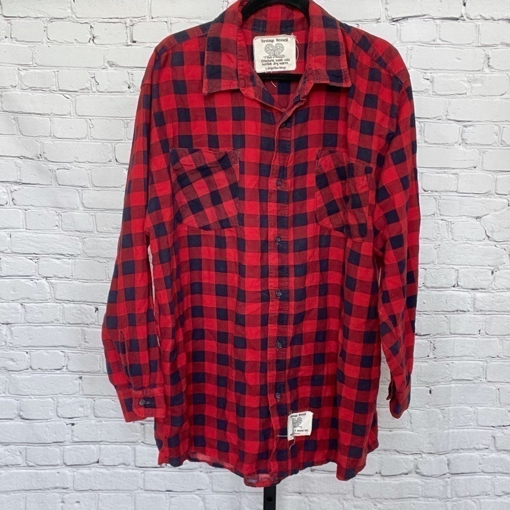 Vintage Revival Red and Black "Football" Flannel